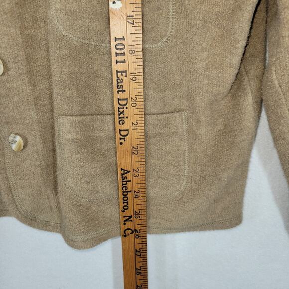 Vintage Chicos Sweater Womens Sz Large Beige Button Up Long Sleeve Grandma Warm - Picture 6 of 15